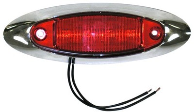 PETERSON MFG V178XR Chrome 4.7'' x1.5 Multi-Function Light (LED M/C P2 Oblige