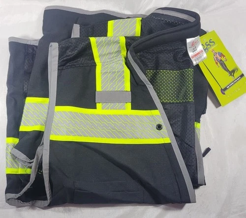 GSS Safety Ripstop High Visibility Onyx Surveyor's Vest #1513 - Size 5X image 3