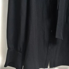 SHE'S MISSES Frill Neck Tie Blouse Black Size 55 Official