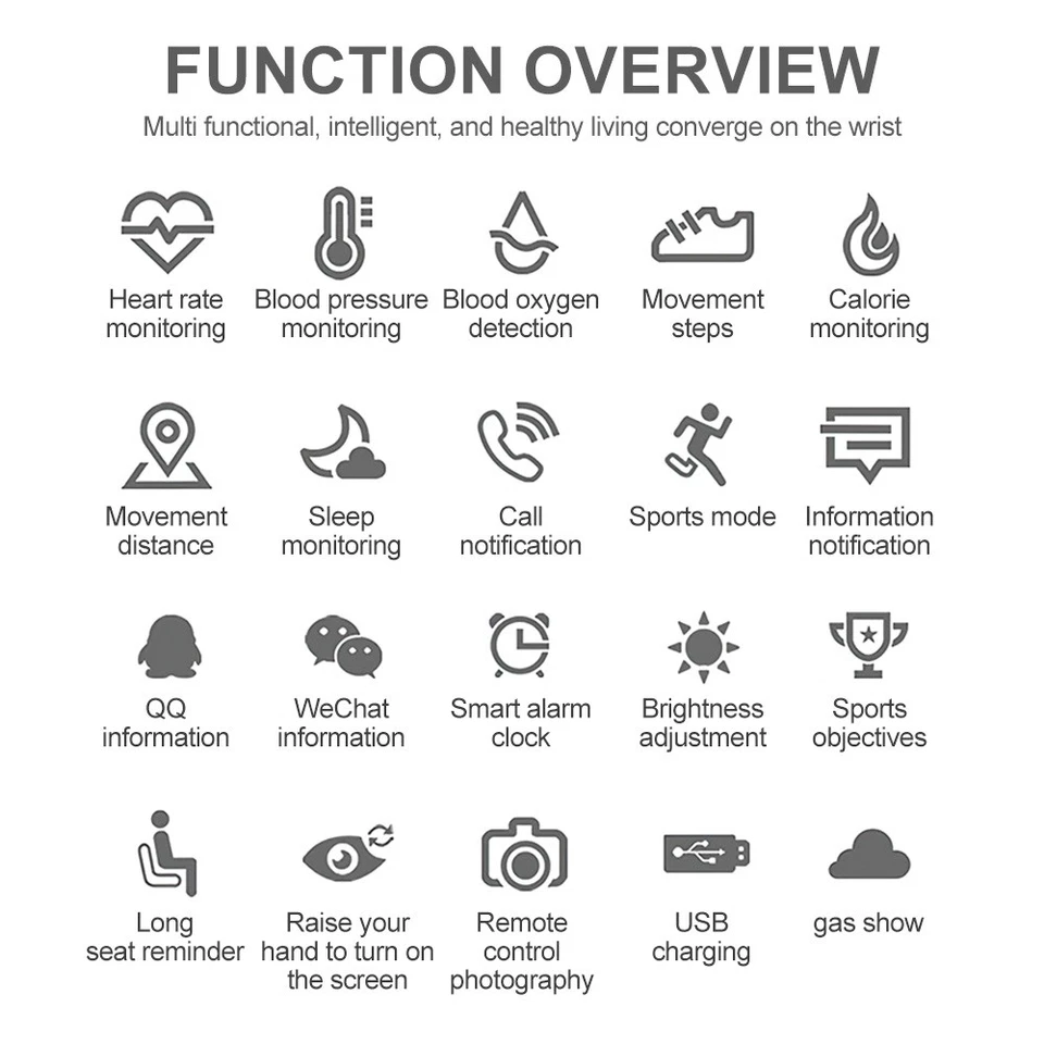 2025 Fit@bit Smart Watch Sport Watch Heart Rate For Women Men Oxygen BP Monitor - Image 4 of 4