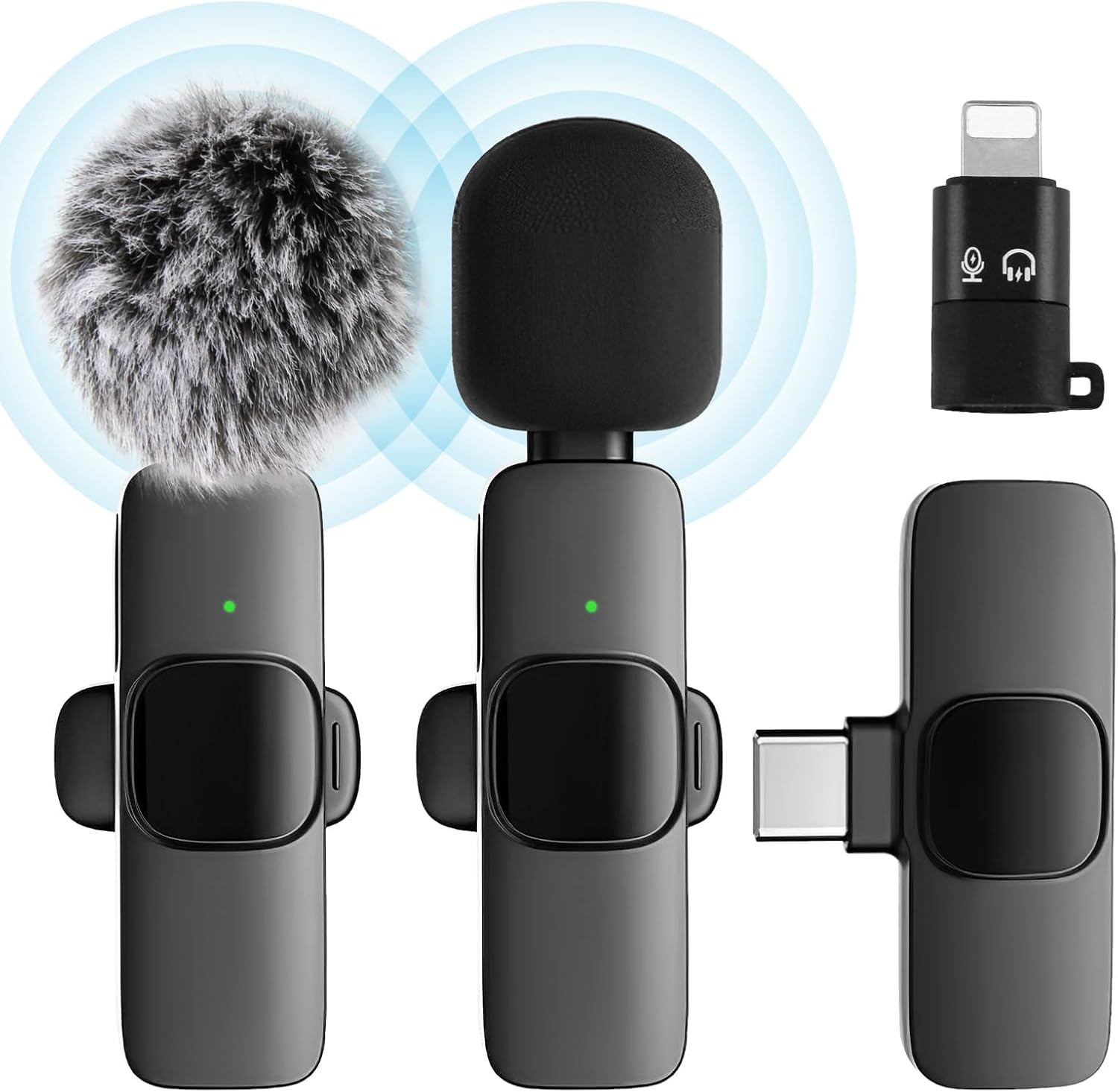 Wireless Lavalier Microphone for Iphone Ipad Android Phone, Mini Bluetooth Lapel