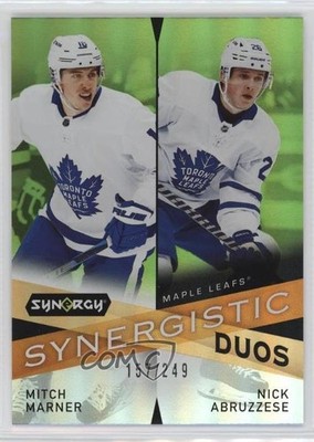 2022 Upper Deck Synergy Green /249 Mitch Marner Nicholas Abruzzese Nick RC fm0