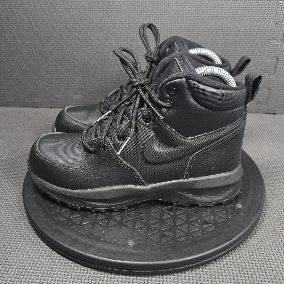 Botas Nike Manoa femininas tamanho 6 couro preto caminhada trilha ao ar livre BQ5372-001 - Imagem 3 de 4