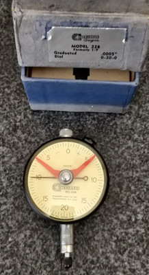 Standard Gage   Dial Indicator #228 (1-T)   .0005'' range = .100''