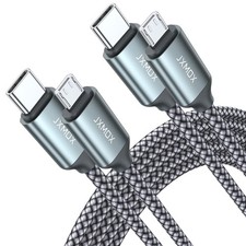 JXMOX USB C to Micro Cable, 3.3ft 2-Pack Type C Charger...