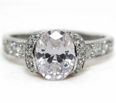 2CT Heat Treated White Sapphire 925 Sterling Silver Ring Jewelry Sz 6,7,8,9 MB2