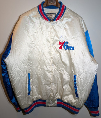 Philadelphia Sixers 76ers Hardwood Classics G-III & Carl Banks Satin Jacket XL