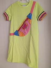 Little Marc Jacobs Girls Neon Yellow Sweat dress Size 8