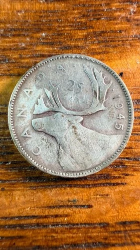 Canada 25 Cents 1945