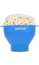 Hotpop Silicone Popcorn Maker BPA Free Collapsible New Free Fast Shipping (Blue)
