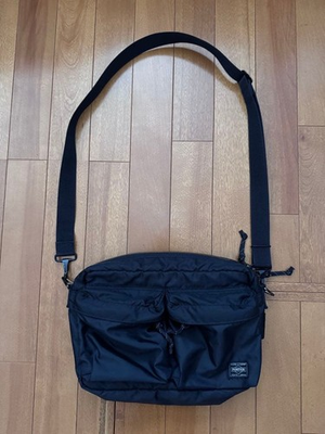 #ad PORTER Force Nylon Shoulder Bag Black Porter Yoshida Bag unisex $156.00