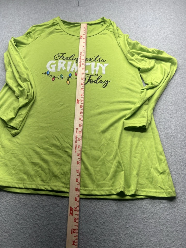 Dr. Seuss The Grinch Merry Grinchmas 长袖衬衫 L 码 42-44 — 第 2/4 张图片
