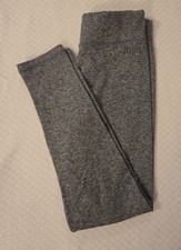 Justice Girls 14 Leggings Gray Polyester Elastane MW 24"Waist 25"Inseam 8"Rise