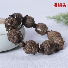 Vietnam Agarwood Carved Buddha Shakyamuni Bracelet Buddha Beads