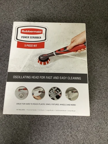 Rubbermaid Power Scrubber w/ 4 oscilation Heads - Battery Powered - 5 Piece M39A - Picture 1 of 3