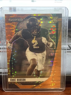 2025 Panini Prizm Draft Picks Kobe Hudson Orange Pulsar /75 Rookie RC