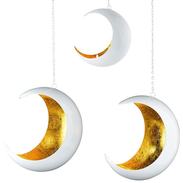 2Er Set Deko Aesthetic Teelichthalter HäNgewindlicht Dunkar Weiss-image