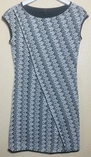 Anthropologie Lapis Womens M Medium Crochet Sheer Black White Lined Dress