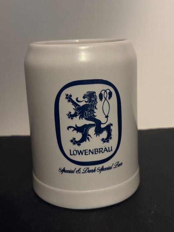 German Stoneware Beer mug Lowenbrau