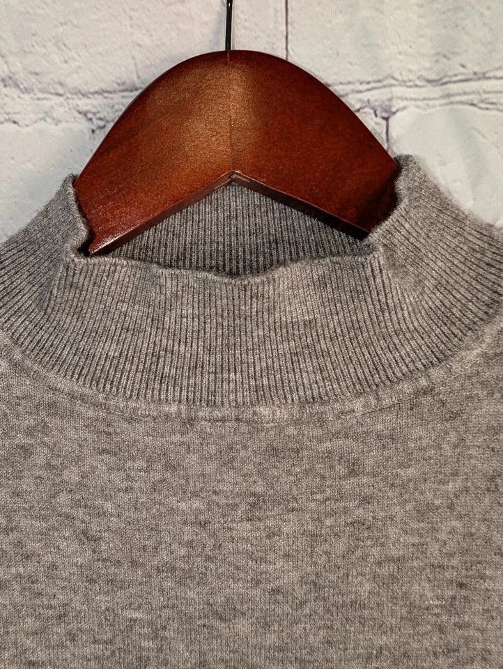 Suéter Bikkenbergs Para Hombre Bronceado Cuello Simulado Talla XXL Lana Mezcla Algodón Foto 4 de 4