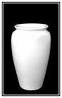 J A BAUER POTTERY  9" Fred Johnson Hand Thrown Vase #213, White Glaze, Pristine