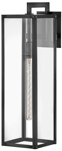 Hinkley Max 25" High Black and Clear Glass Outdoor Wall Light - Picture 2 of 10