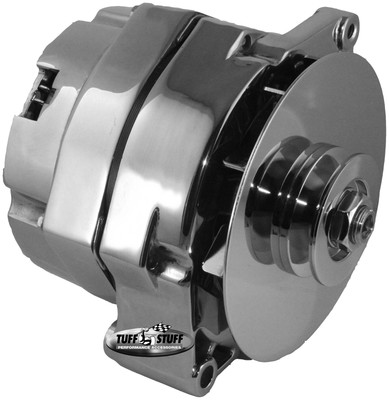 Tuff Stuff Replacement Alternator 100 Amps Chrome Plated 12V Gm 10Dn Case 7102NC