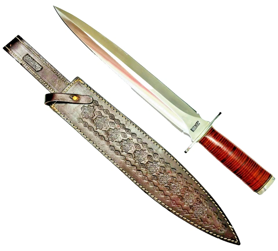 Talheres de impacto feitos sob medida 19" faca ponta de lança lâmina punhal feitas à mão facas RARAS - Imagem 2 de 4