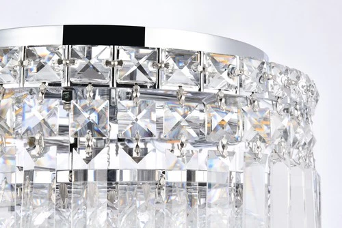 Elegant Lighting V2030F12/RC Maxime 4 Light 12"W Flush Mount Drum - Chrome - Picture 12 of 12