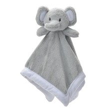 Soft Baby Elephant Security Blanket Gender Neutral Lovey Snuggle Toy
