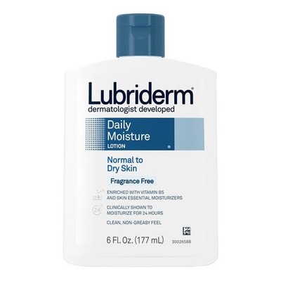 Lubriderm Daily Moisture Lotion Fragrance-Free 24 fl oz 2-Pack + 6 fl oz Travel