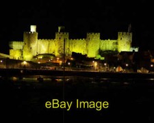 Photo 6x4 Conwy castle at night. Taken from Deganwy marina. c2007