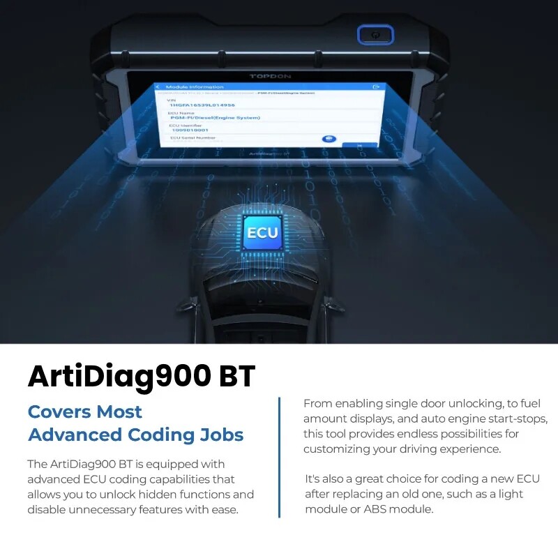 TOPDON AD900BT Key Coding All System Key Programmering Diagnostic Tool 28+ Reset