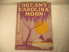 Dreamy Carolina Moon Vintage 1925 Sheet Music Erwin Schmidt Art Deco