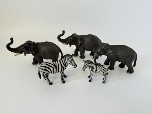 Pacchetto zebra elefante Schleich FIGURE animali 1997 in poi - Foto 2 di 9
