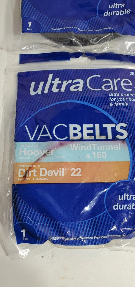 Lot of 4 Ultra Care Hoover Dirt Devil 22 Uprights Windtunnel 160 Belts - Image 4 of 4