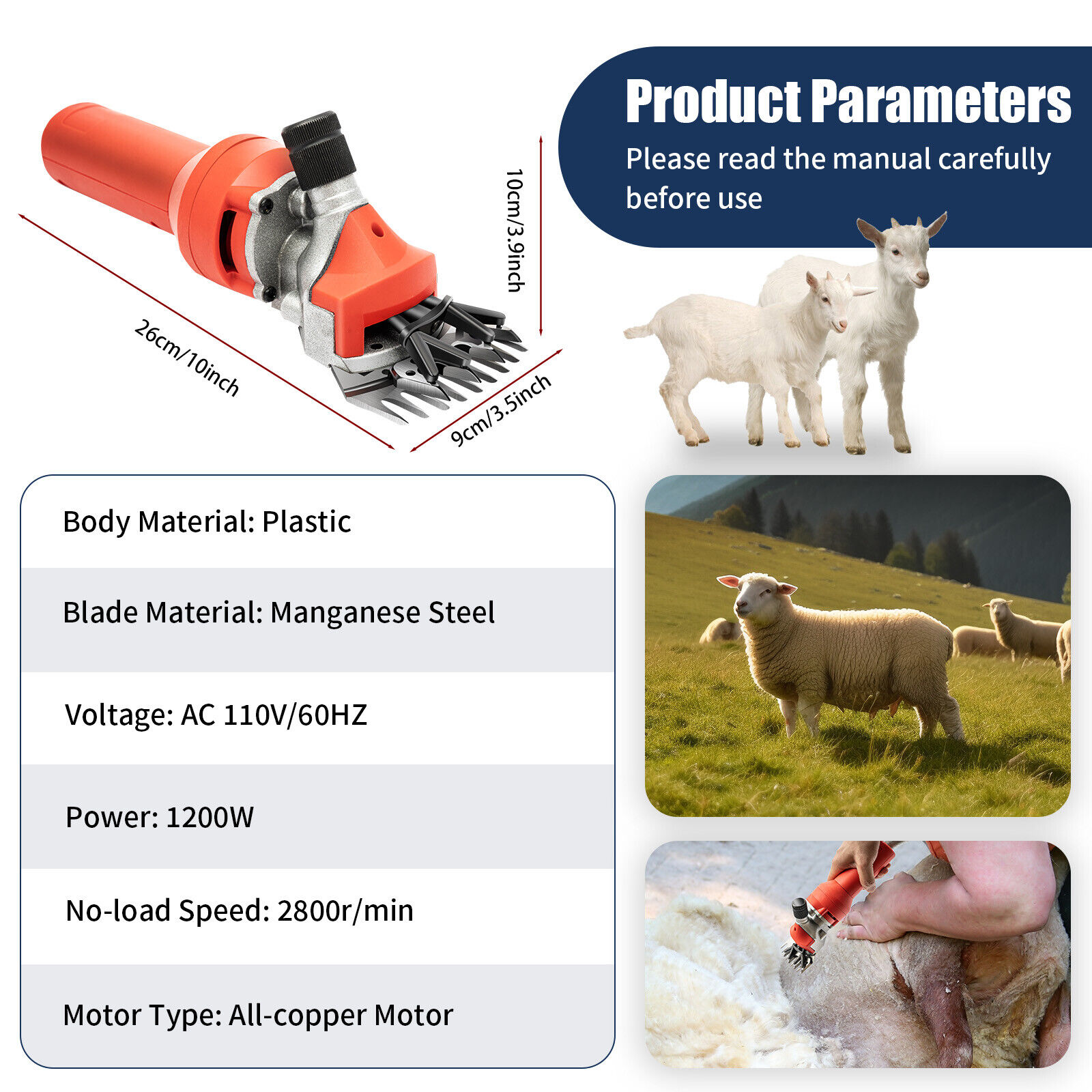 Generic 580W Electric Scissors For Sheep Goat Hair Shearing Machine  Electric Clipper 110 220V Shearing | Jumia Nigeria