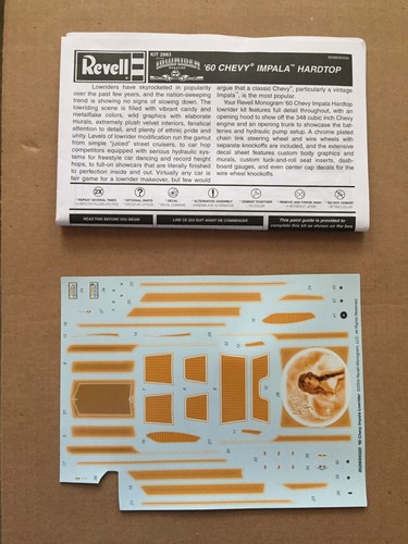 Revell '60 Chevy Impala Hardtop Lowrider Magazine 1:25 Kit #85-2883 Sealed Parts - Picture 3 of 12