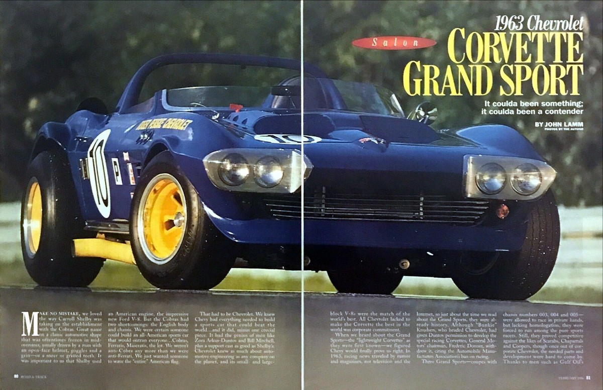 1963 Chevy Corvette Grand Sport Racer photos 1996 Review Article 