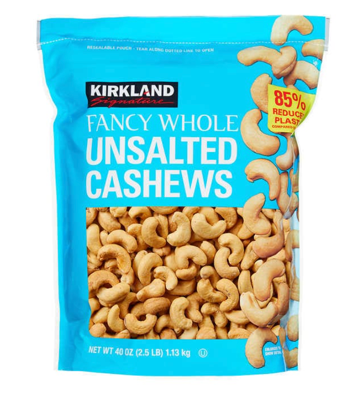 RKBROTHERS Kirkland Signature Unsalted & Roasted Cashews Bag 1.13kg (Pack of 2) | Buy Now with Express International Delivery RKBROTHERS Kirkland Signature Unsalted & Roasted Cashews Bag 1.13kg (Pack of 2) | Buy Now with Express International Delivery