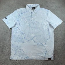 NWT Sunday Swagger Polo Shirt Men's XL Blue Golf Brooklyn Aces Ice Hockey Jersey