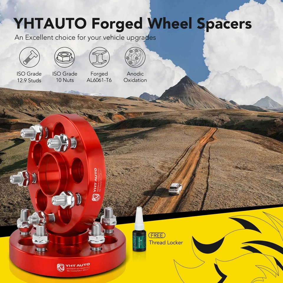 Adaptadores de rueda 4x 5x100 a 5x114,3 M12x1,25 56,1 1" para Subaru Forester Impreza Foto 2 de 4