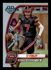 2024 Bowman Chrome University TJ Finley 1st Chrome Refractor SP Western Kentucky
