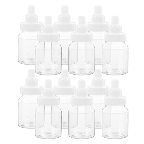 12 Pcs Candy Container Mini Baby Bottles Favors Box Travel Shower Milk Holder