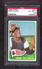 1965 Topps #222 Bob Tillman, Boston Red Sox, PSA 6.5, EX-MT+!