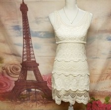 American Eagle Outfitters Crochet Lined Layered Dress Sz XS