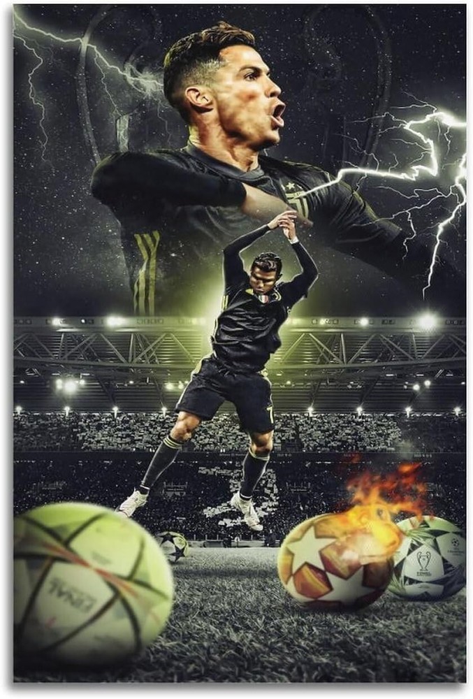 Cristiano Ronaldo Poster Soccer Poster Art Decor 24