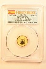 2023 Spanish Bull 1/10 Oz PCGS 1 of 250 PR70 - Free Shipping