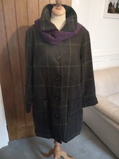 Autonomy Grey Purple Plaid Wool Blend Coat Size 20