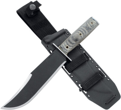 Condor 12.5'' Operator Bowie Black Fixed 1075HC Steel Blade Knife + Sheath 180675